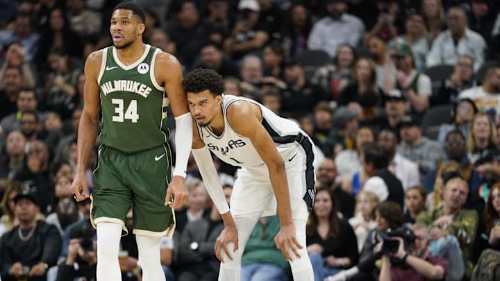 Giannis Antetokounmpo and Victor Wembanyama