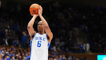Pitt v Duke; Duke basketball center Maliq Brown