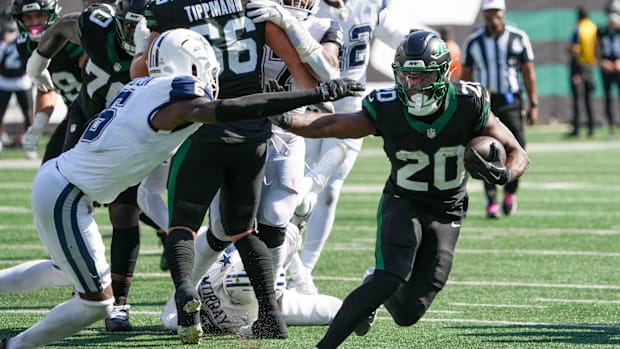 New York Jets running back Breece Hal