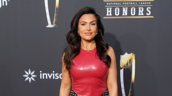 Molly Qerim on the red carpet before the NFL Honors show at Resorts World Theatre. 
