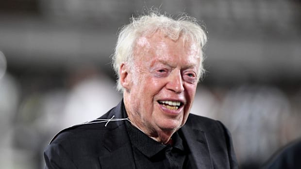 Nike co-founder Phil Knight attends the Texas Tech-Oregon nonconference football game Sept. 9, 2023, at Jones AT&T Stadiu