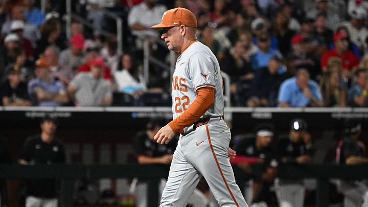 Jun 13, 2026; Omaha, NE, USA;  Texas Longhorns head coach Jim Schlossnagle