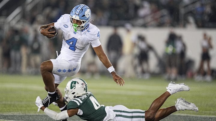 North Carolina Tar Heels running back Caleb Hood announced his retirement from football on Friday. North Carolina Tar Heels running back Caleb Hood announced his retirement from football on Friday.