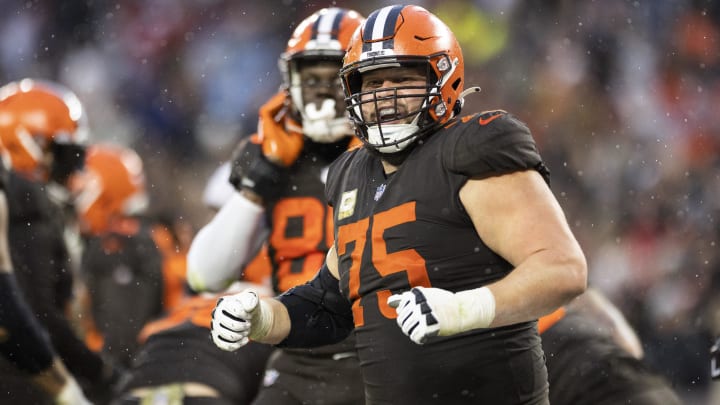 Cleveland Browns guard Joel Bitonio. Mandatory Credit: Scott Galvin-USA TODAY Sports