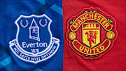 The Everton and Manchester United Club Badges