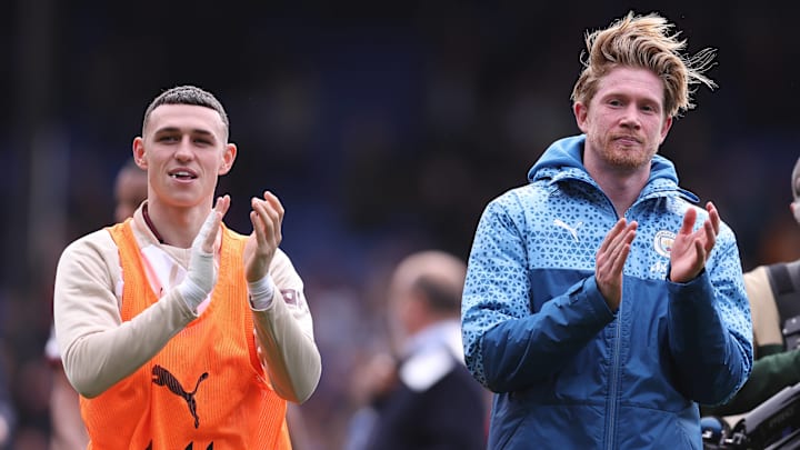 Phil Foden (left) and Kevin De Bruyne (right) are yet to start a game together this season. Phil Foden (left) and Kevin De Bruyne (right) are yet to start a game together this season.