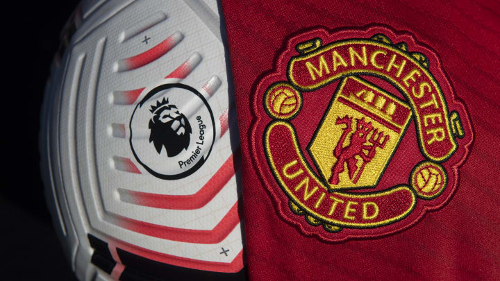 The Official Nike Premier League Match Ball and Manchester United Badge The Official Nike Premier League Match Ball and Manchester United Badge