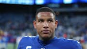 New York Giants tight end Darren Waller (12) after a game against the Los Angeles Rams at MetLife Stadium. 