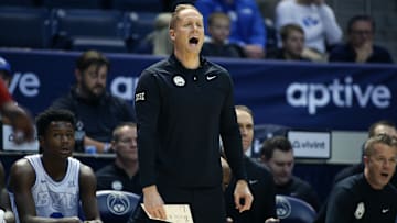 Kevin Young calls out to his team as they take on Fresno State.