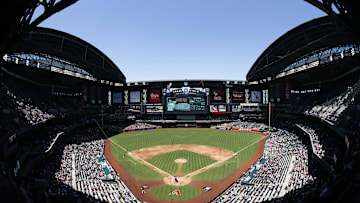 Chase Field's roof is open during the New York Mets vs. Arizona Diamondbacks on May 17, 2017, at Chase Field in Phoenix.