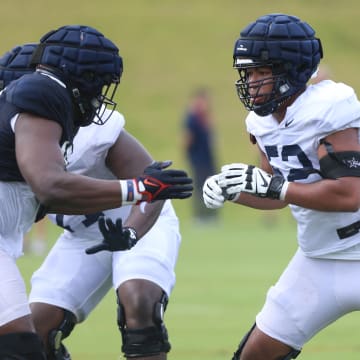 Virginia starting left tackle McKale Boley was one of three expected starters who suffered injuries during the first week of UVA football fall camp.