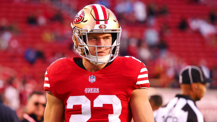 San Francisco 49ers running back Christian McCaffrey.