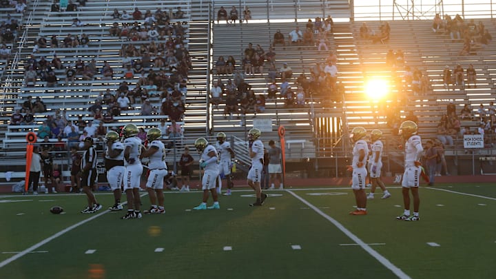 Calallen and Miller met at Phil Danaher Stadium for the first scrimmage of the 2025 Texas high school football season on Thursday, Aug. 14, 2025.