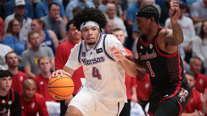 Kansas Jayhawks guard Tyran Stokes (4) 