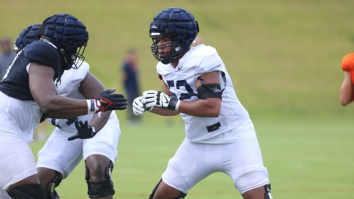 Virginia starting left tackle McKale Boley was one of three expected starters who suffered injuries during the first week of UVA football fall camp.