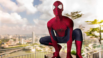 Spider-Man Explores Singapore During His Time In Town For "The Amazing Spider-Man 2"