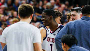 Gonzaga Bulldogs forward Tyon Grant-Foster (7).