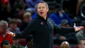 Mar 20, 2025; Wichita, KS, USA; Georgia Bulldogs head coach Mike White in the second half of a first round men’s NCAA Tournament game against the Gonzaga Bulldogs at Intrust Bank Arena. Mandatory Credit: Nick Tre. Smith-Imagn Images