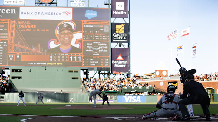 Devers struck out in his first at-bat but delivered later on in the game. 