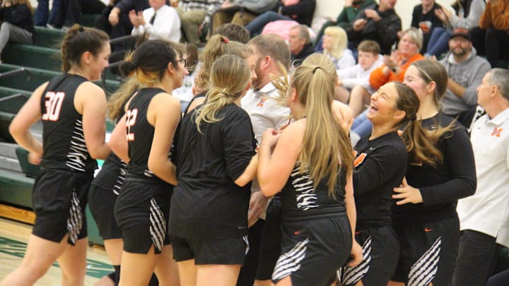 The Madrid girls basketball team scored a win in regional play Thursday night. The Madrid girls basketball team scored a win in regional play Thursday night.