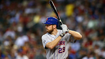 Apr 16, 2014; Phoenix, AZ, USA; New York Mets first baseman Ike Davis against the Arizona Diamondbacks at Chase Field. The Mets defeated the Diamondbacks 5-2. Mandatory Credit: Mark J. Rebilas-Imagn Images