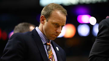 Nov 30, 2018; Phoenix, AZ, USA; Orlando Magic assistant coach Steve Hetzel against the Phoenix Suns at Talking Stick Resort Arena. Mandatory Credit: Mark J. Rebilas-Imagn Images