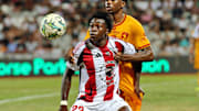 Moussa Soumano (ACA) vs (RAF) FOOTBALL : AC Ajaccio vs Rodez - Ligue 2 - 16 08 2024 GerardPierlovisi Panoramic