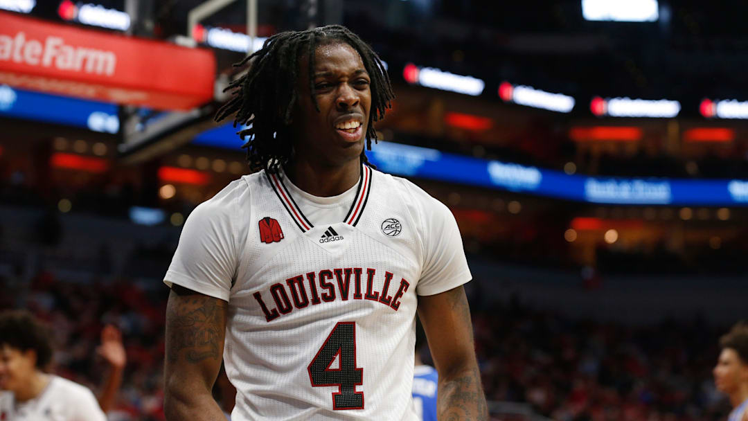Louisville   s Ty-Laur Johnson misses the shot against Duke Tuesday night in the KFC Yum Center.