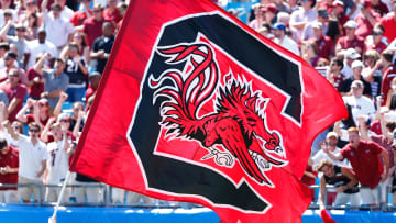 South Carolina football flag during the Gamecocks matchup with the NC State Wolfpack in 2017
