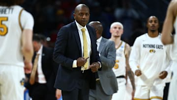 Missouri Tigers head coach Dennis Gates looks to this team in a game against the Drake Bulldogs last season.