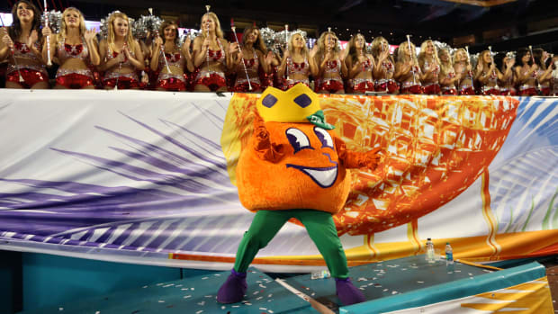 The Orange Bowl mascot 