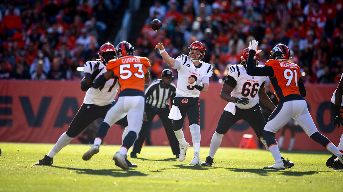 The Cincinnati Bengals will play the Denver Broncos at 4:25 p.m. Saturday  in Week 17.
