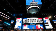 Jun 23, 2022; Brooklyn, NY, USA; A general view as NBA commissioner Adam Silver speaks before the first round of the 2022 NBA Draft at Barclays Center. Mandatory Credit: Brad Penner-USA TODAY Sports