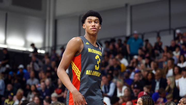 Mar 30, 2026; Goodyear, AZ, USA; Bruce Branch III (3) during the McDonalds All American Jam Fest at Millennium High School. Mandatory Credit: Mark J. Rebilas-Imagn Images