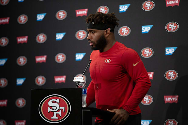 San Francisco 49ers defensive end Bryce Huff