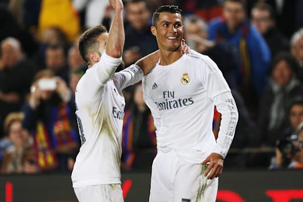 Cristiano Ronaldo scores against Barcelona