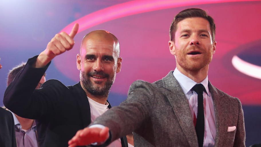 Pep Guardiola (left) and Xabi Alonso.