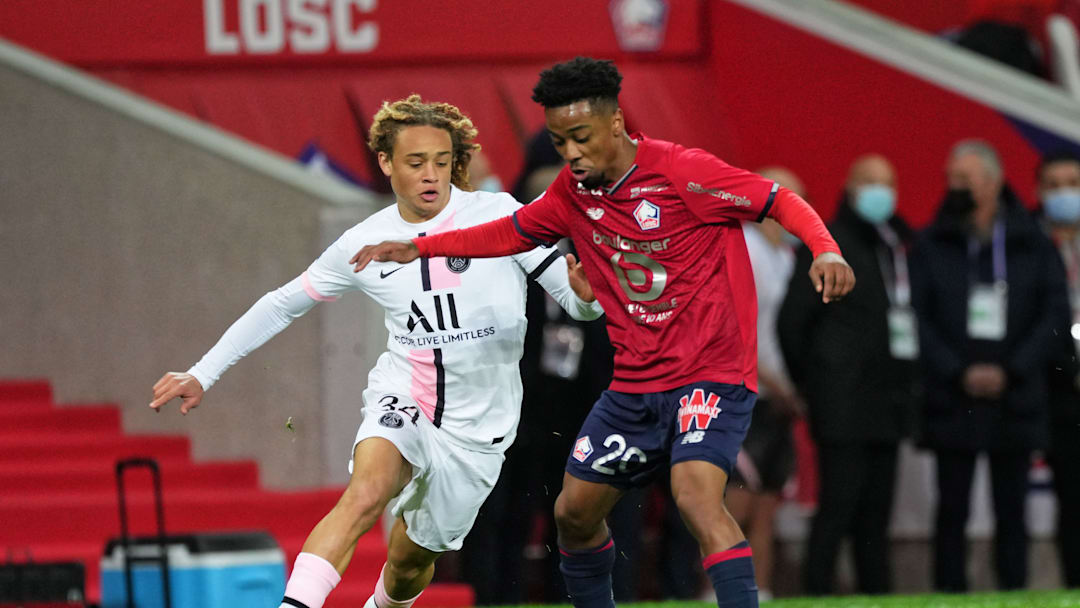 England midfielder Angel Gomes in action for Lille 