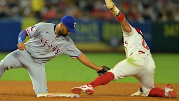 Marcus Semien, left, has excelled in the field at second base