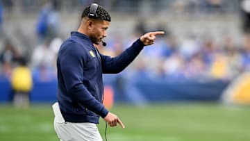 Notre Dame head coach Marcus Freeman