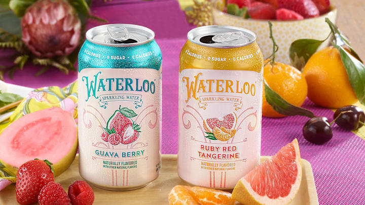 New Waterloo Sparkling Water flavors, Guava Berry and Ruby Red Grapefruit