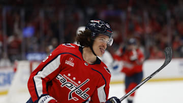 Sonny Milano, Washington Capitals Mandatory Credit: Geoff Burke-Imagn Images