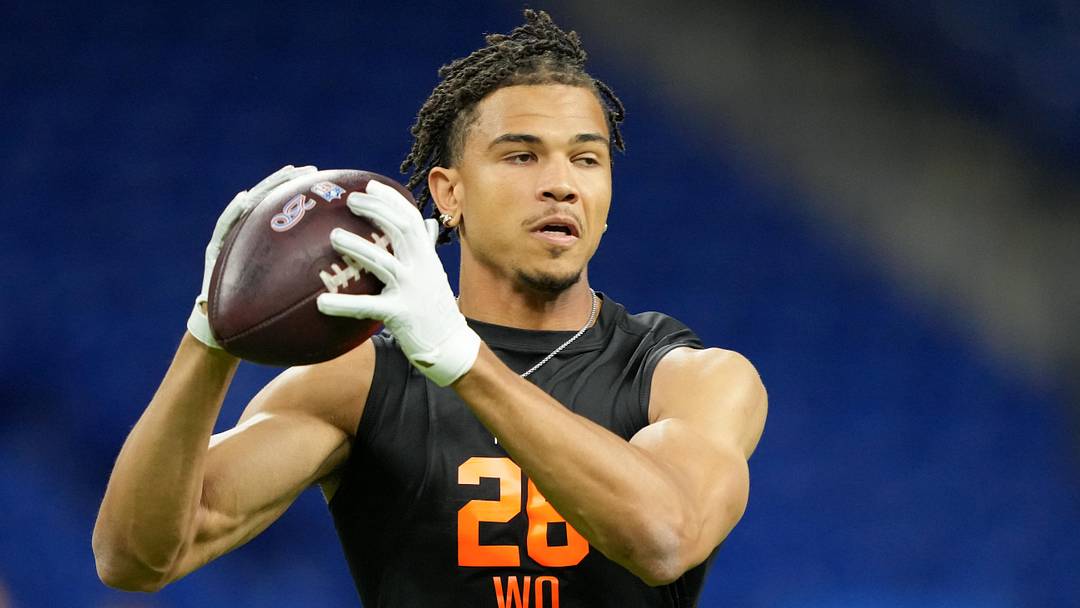 Feb 28, 2026; Indianapolis, IN, USA; North Dakota State wideout Bryce Lance (WO26) during the NFL Scouting Combine at Lucas Oil Stadium. Mandatory Credit: Kirby Lee-Imagn Images