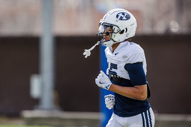 BYU wide receiver LaMason Waller at BYU Spring Camp