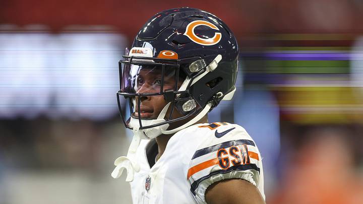 Nov 20, 2022; Atlanta, Georgia, USA; Chicago Bears wide receiver Darnell Mooney (11) prepares for a game against the Atlanta Falcons at Mercedes-Benz Stadium.