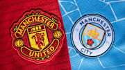 The Manchester United and Manchester City Badges