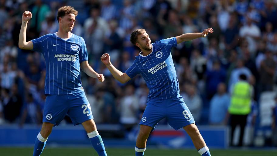 Brighton celebrating.