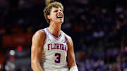 Florida Gators center Micah Handlogten has recorded double-doubles in each of the team's first two games.
