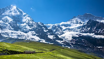 Jungfraubahn Cog Railway in Swiss Alps