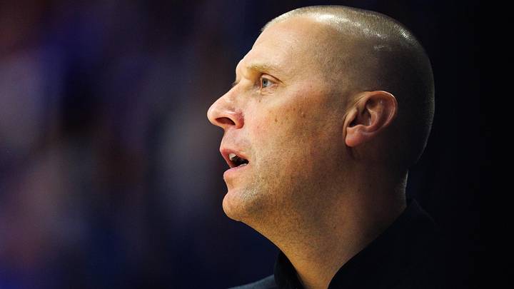 Oct 23, 2024; Lexington, KY, USA; Kentucky Wildcats head coach Mark Pope looks on during the first half against the Kentucky Wesleyan Panthers at Rupp Arena at Central Bank Center. Mandatory Credit: Jordan Prather-Imagn Images